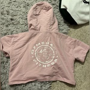 cropped gym shark hoodie
